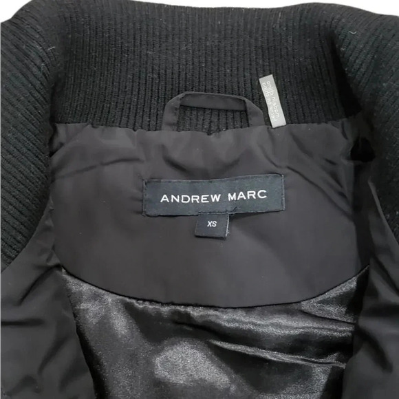 Andrew Marc Black Quilted Puffer Full Zip Vest XS - Picture 3 of 4